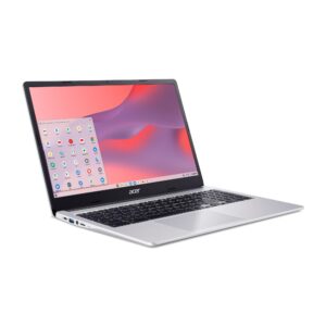 Acer Chromebook 315 2023 15.6" FHD Intel Celeron N4500 4GB RAM 64GB eMMC Pure Silver Protective Sleeve Included CB315-4H-C7A1