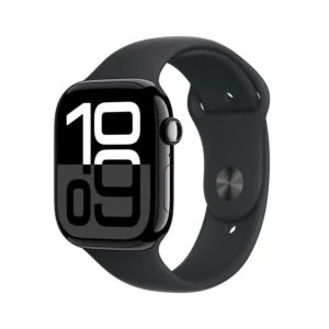 Apple Watch Series 10 GPS 46mm Jet Black Aluminum Case with Black Sport Band S M