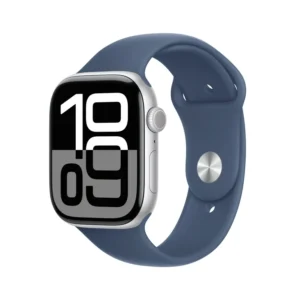 Apple Watch Series 10 GPS 42mm Silver Aluminum Case with Denim Sport Band S M