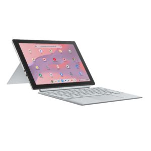 ASUS Chromebook CM30 Detachable, 10.5" 1920x1200 Glossy Display MediaTek Kompanio 520 MTK8186 8GB RAM 128GB eMMC Storage Garaged Stylus ChromeOS, Silver CM3001DM2A REF