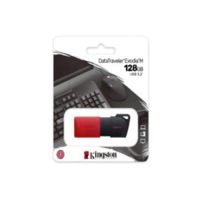 MEMORIA USB 128GB KINGSTON DATA TRAVELER EXODIA M USB-A 3.2 GEN 1 DTXM/128GB NEGRO / ROJO