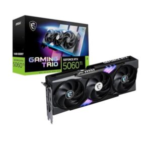 TARJETA DE VIDEO MSI GEFORCE RTX 5060 TI 16G GAMING TRIO OC GDDR7 2662 MHZ 912-V535-030 NEGRO