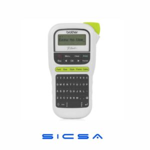 IMPRESORA DE ETIQUETA BROTHER PTH110 20MM/SEG PORTÁTIL 2 LINEAS DE IMPRESIÓN BLANCO / VERDE