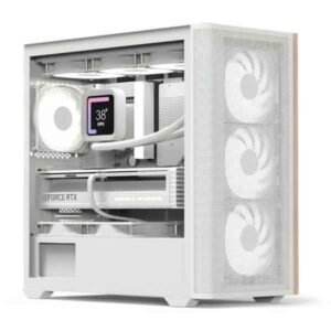 CASE GAMING RGB AEROCOOL D301A MINI TOWER VENTILADORES 4 DE 120MM CON VIDRIO LATERAL Y MALLA FRONTAL D301A-G-BK-V2 BLANCO
