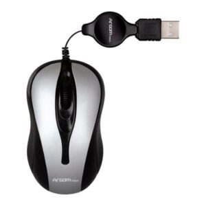 MOUSE ARGOM USB RETRACTIBLE GREY ARG-MS-0008GR
