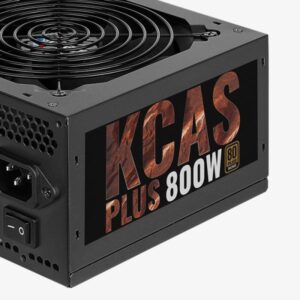 FUENTE DE PODER AEROCOOL KCAS 800W 80 PLUS BRONZE NO MODULAR ATX ACPB-KC80FUC.12 NEGRO