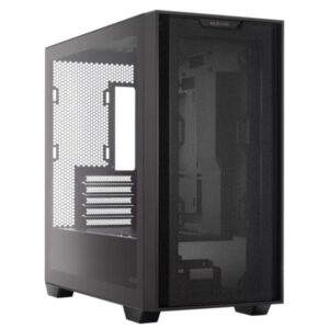 CASE ASUS A21 MID TOWER SIN VENTILACIÓN INCLUIDA CON VIDRIO LATERAL Y FRONTAL 90DC00H0-B08000 NEGRO