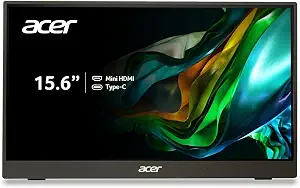 Acer 15.6" Portable Monitor IPS Full HD 1920 x 1080 60Hz Black PM161Q Cbmiuux