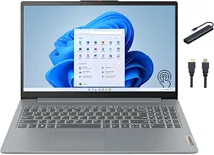 Lenovo IdeaPad Slim 3i 15.6" FHD Touch Screen Laptop, AMD Ryzen 5 7520U 8GB RAM 512 SSD WIN 11 Artic Grey